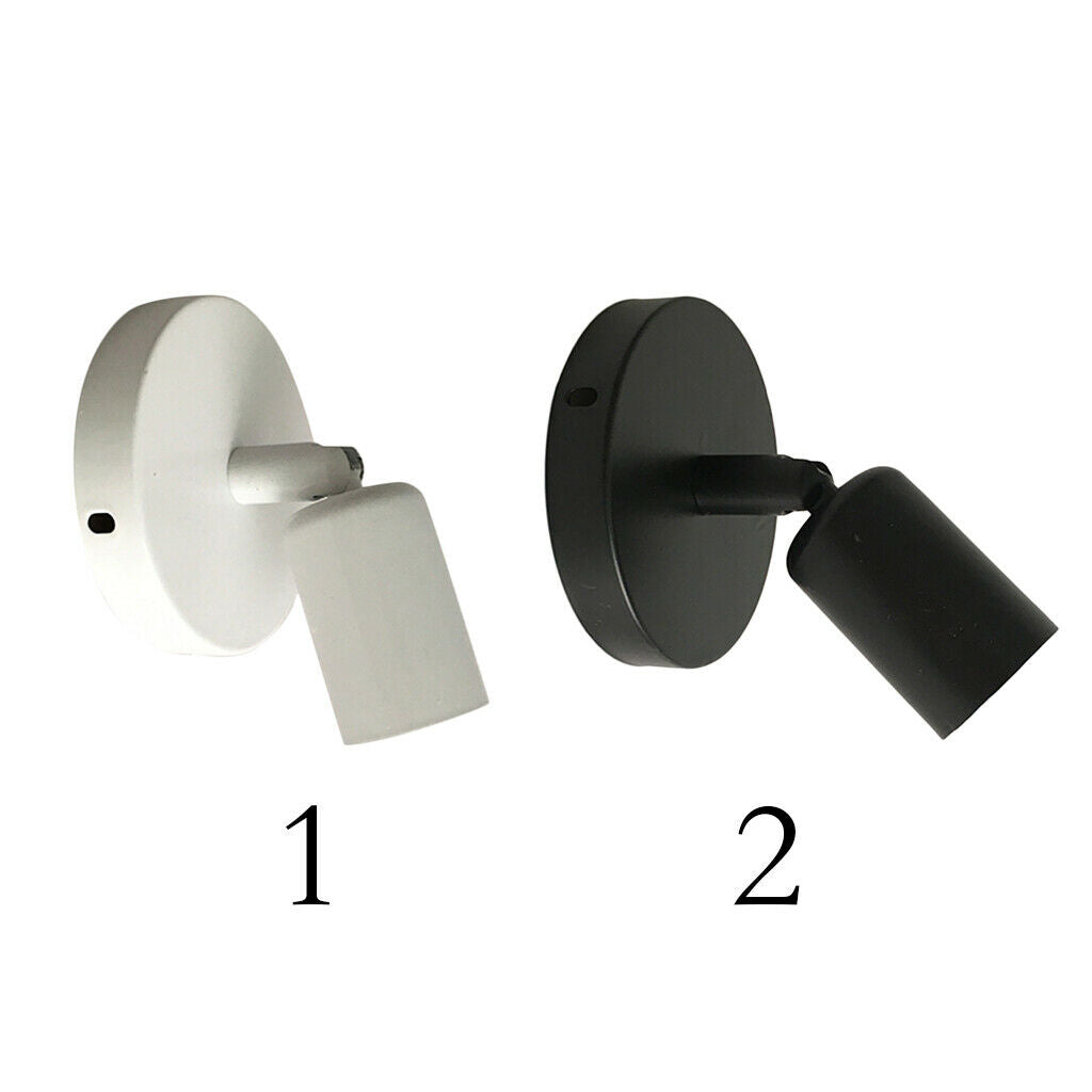 2pcs/set E27 Wall Lamp Holder Adjustable Light Holder Home Bedroom White