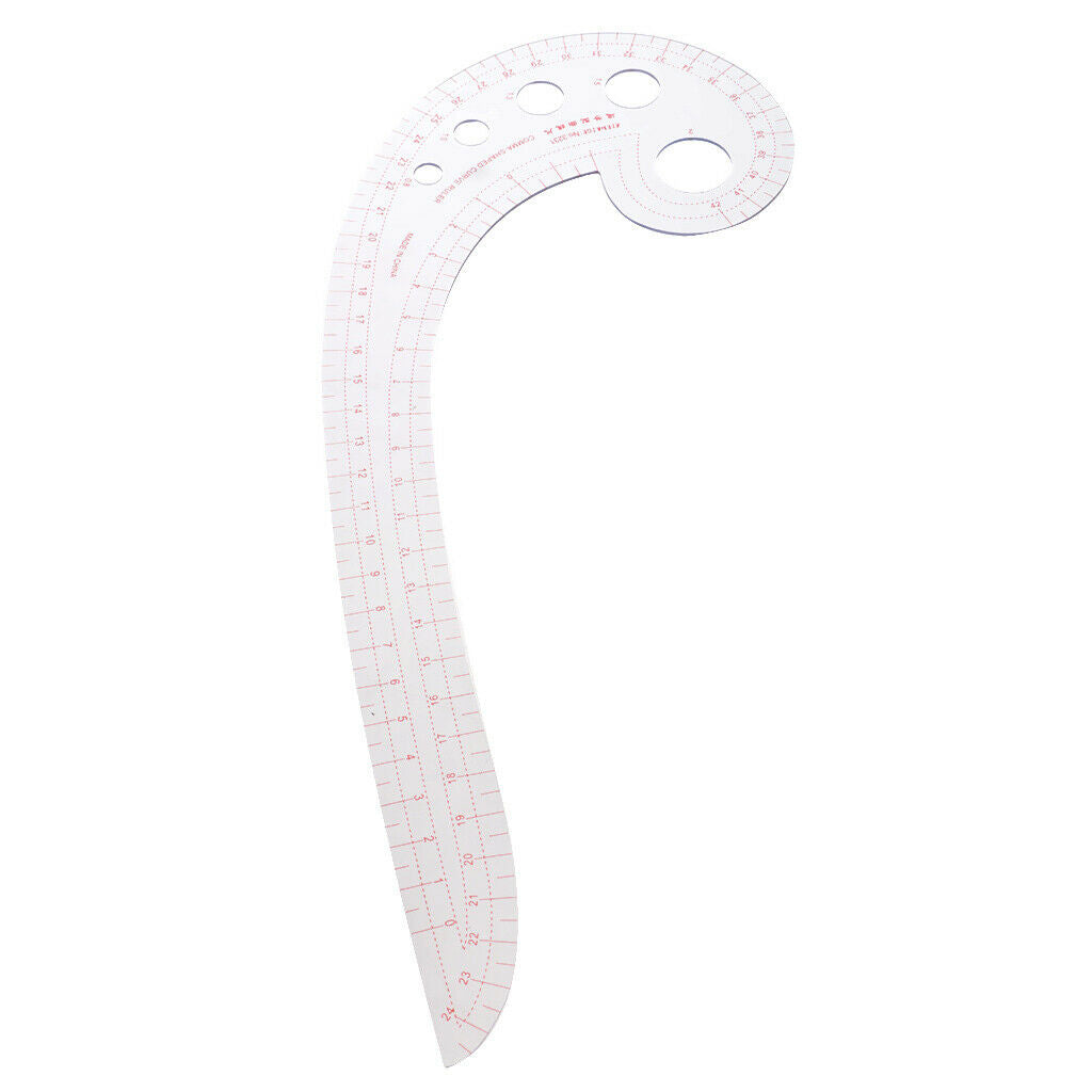 Plastic Comma Ruler for Sewing Pattern Design Drawing Template
