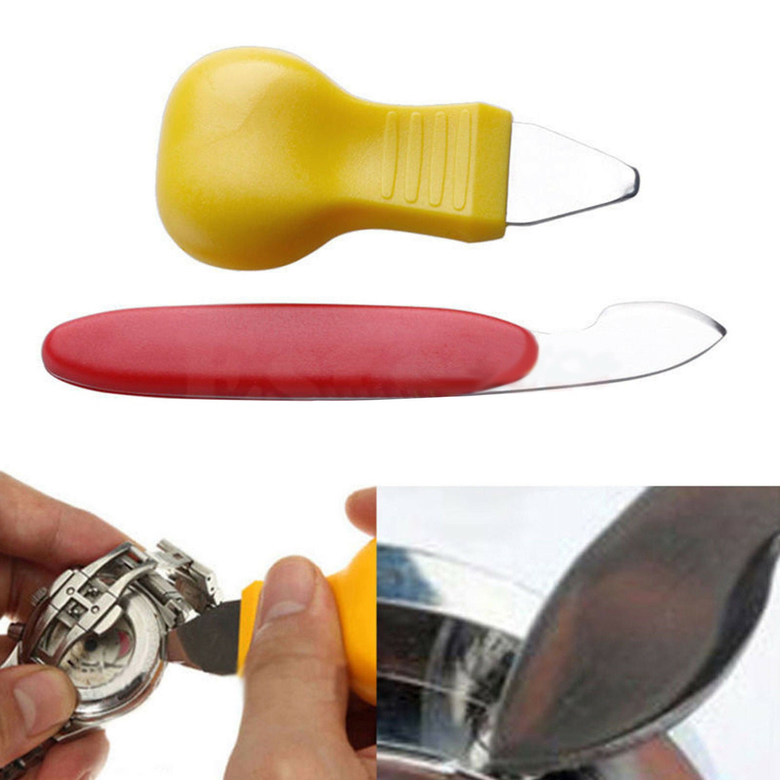 Steel Watch Back Case Cover Remover Battery Opener Pry Lever Snap Repair Tools