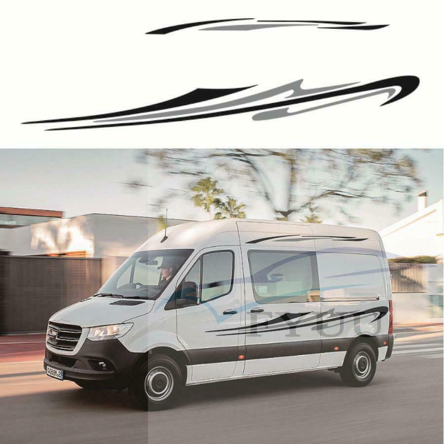 For Mercedes Sprinter Car Long Side Stripes Stickers Sports Styling Decoration