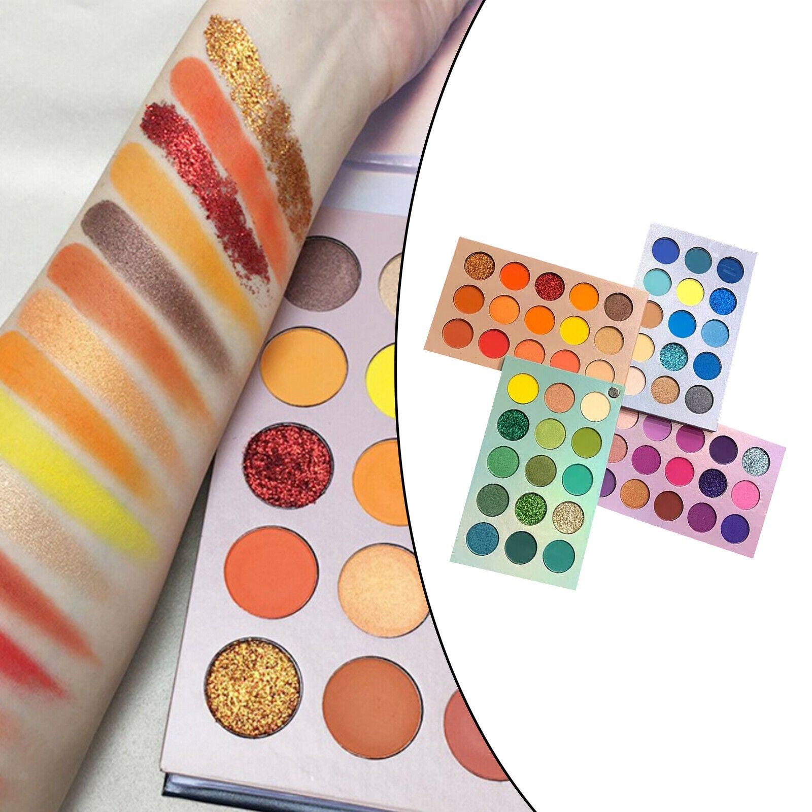 Eyeshadow Palette, 60 Color Professional Color Board, Shimmers Highlighter, for