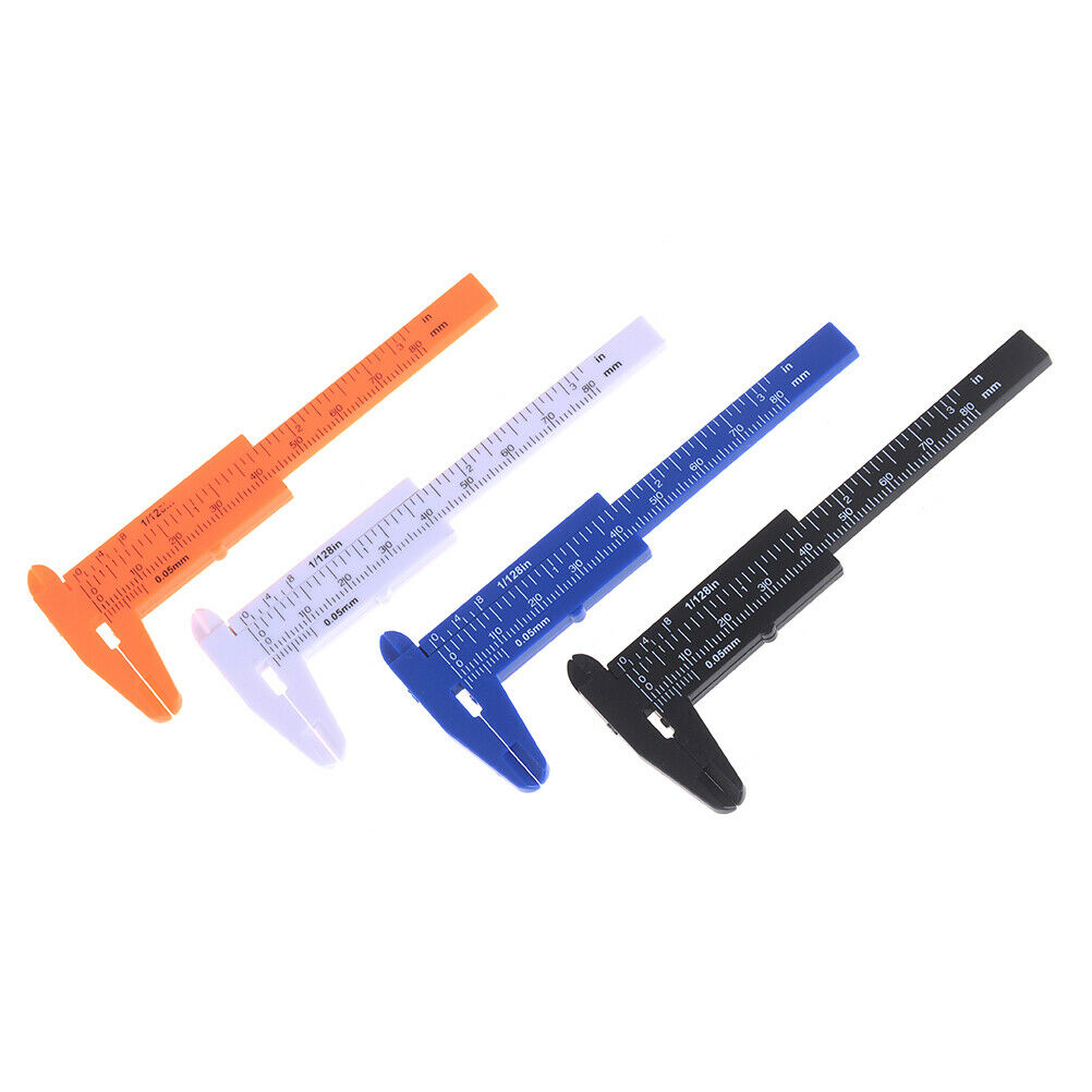1pc Mini sliding vernier caliper plastic measure ruler gauge double scale .l8
