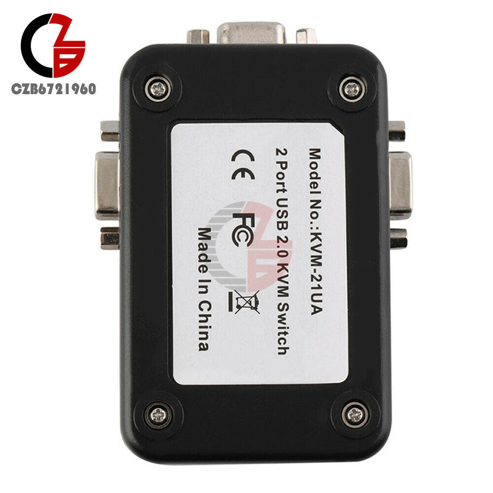 2-Port TV Box Adapter Connect BOX Video Monitor VGA/SVGA USB 2.0 KVM Switch