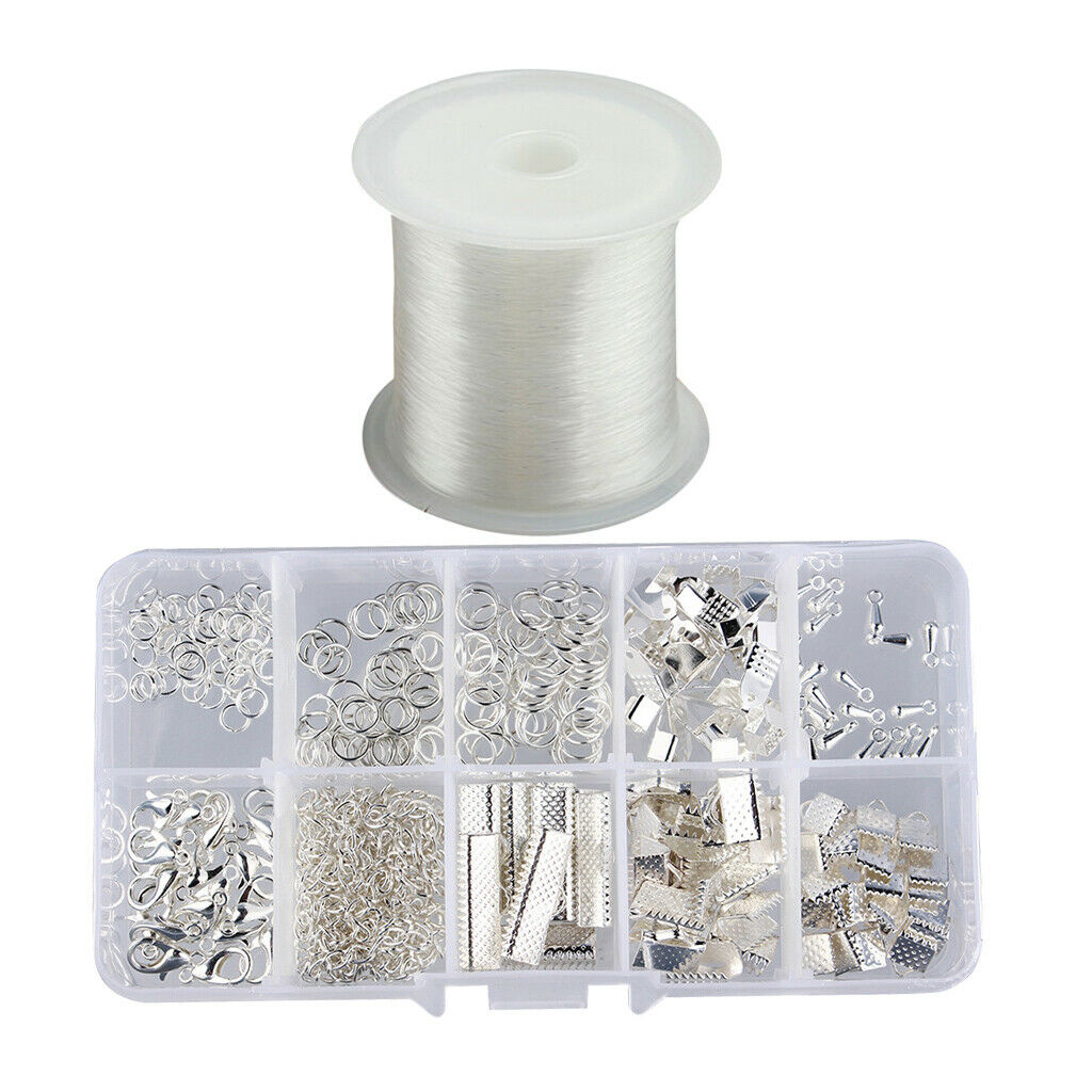 Jewelry Making Starter Kit Set Jewelry Earring Findings+Beading Cord DIY Kit