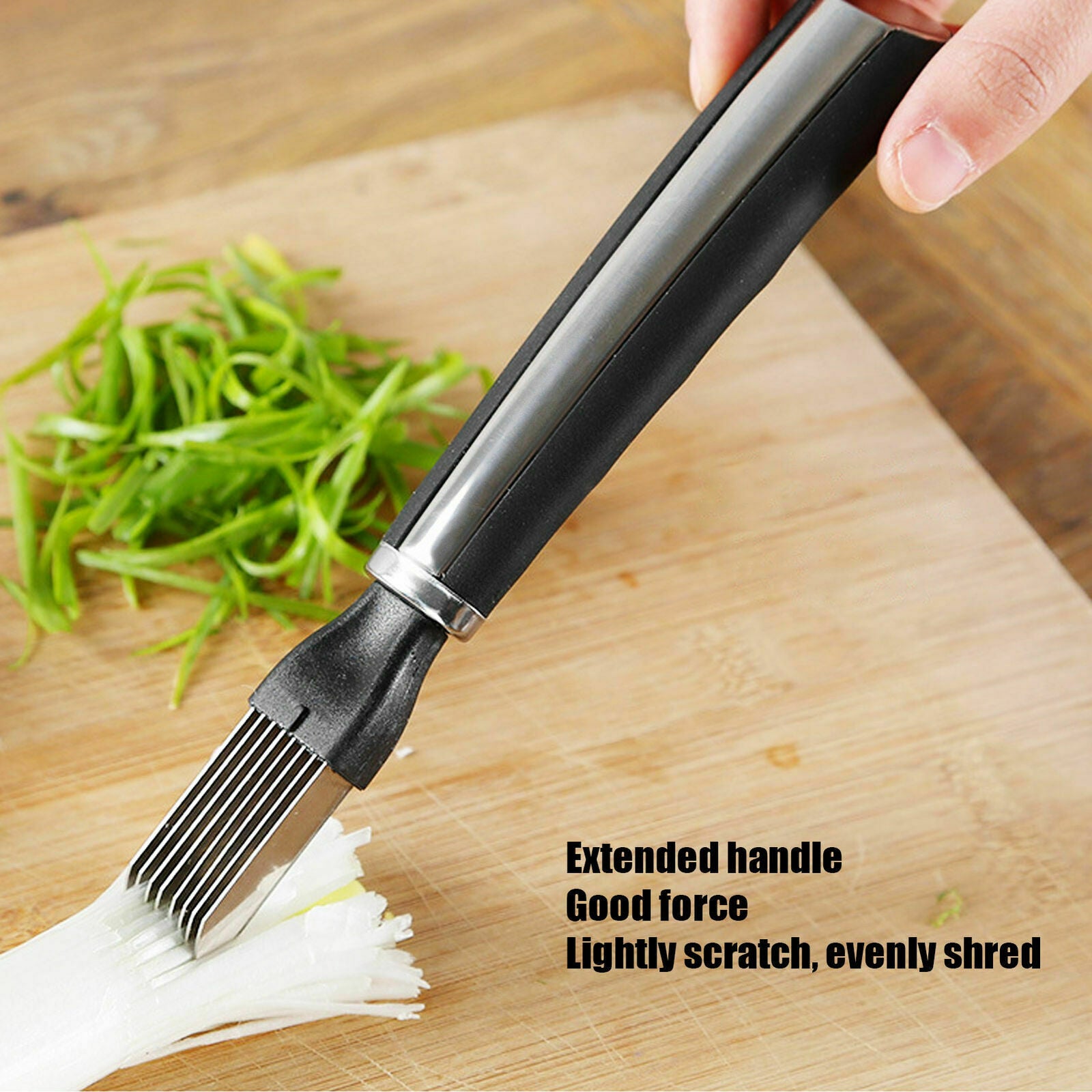 Stainless Steel Green Spring Onion Vegetable Shredder Slicer Cutter Easy Handle