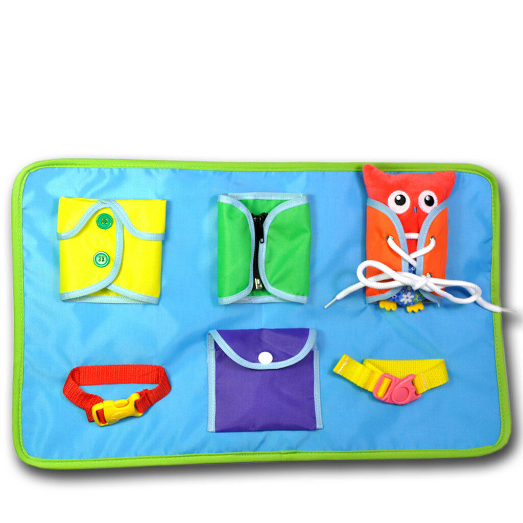 Basic Life Skills Kids Educational Teaching Learn to Dress Board Toys-Button