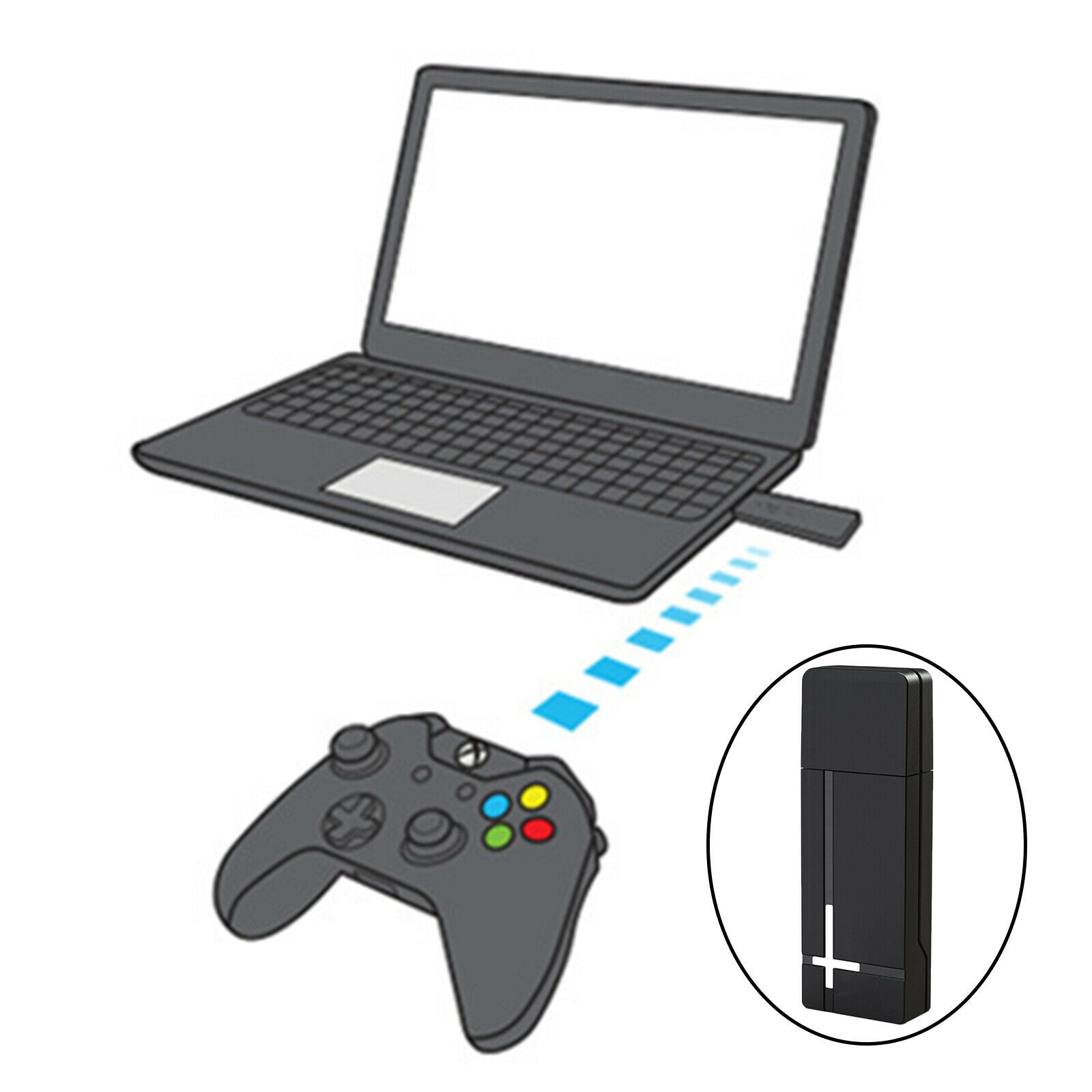 Wireless Adapter Converter Fit for Xbox One Controller Compact Lightweight
