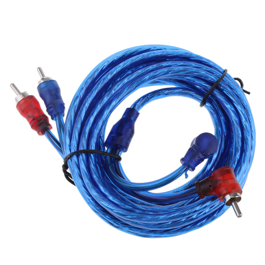 2 RCA Male to 2 RCA Male Auto Car Stereo Audio Cable Amplifier Cable 4.5m