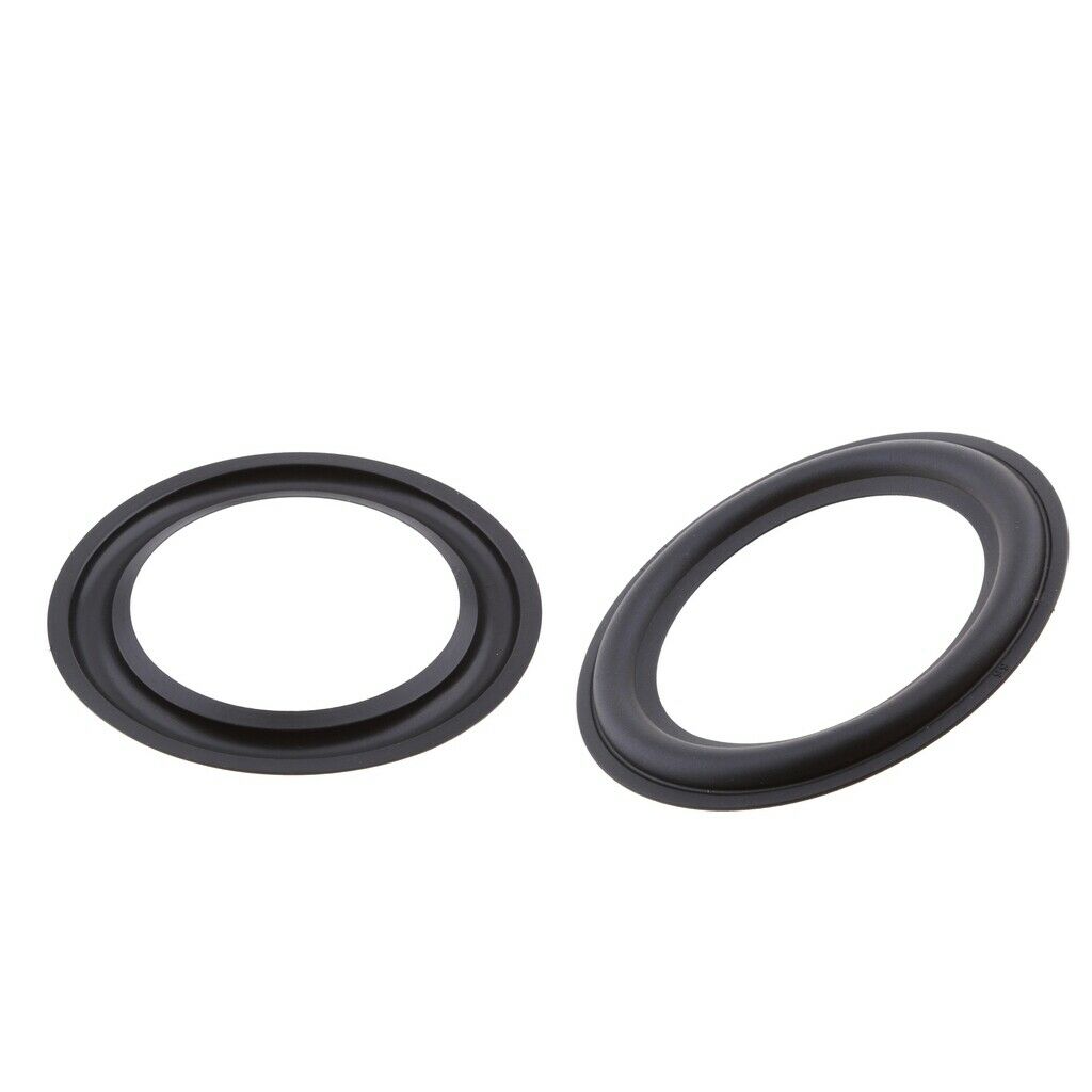 2Pcs Rubber Woofer Speaker Part Foam Edge Surround Rings Repair Parts 5''