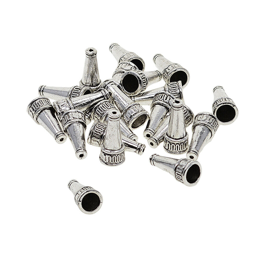 20pcs Cone Shape Cord Tassel End Caps Beads Caps Stopper Jewelry Findings