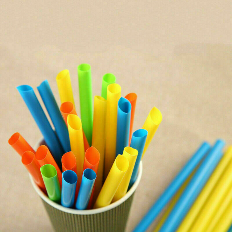 100 Jumbo Drinking Straws Wide Party Smoothies Bubble Tea Milkshake Straw