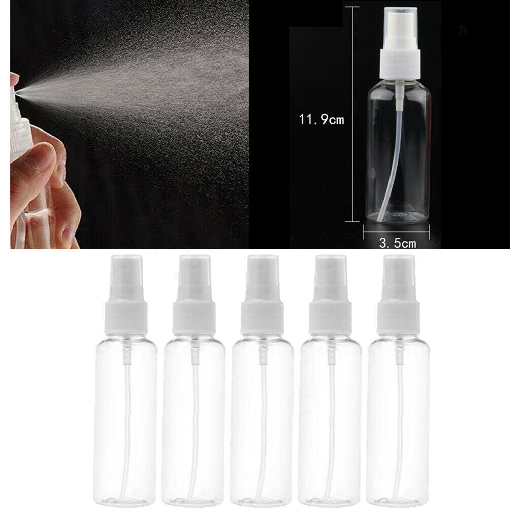 30x Transparent Fine Mist Bottle Travel Perfumes Bottles Pump Reusable 60ML