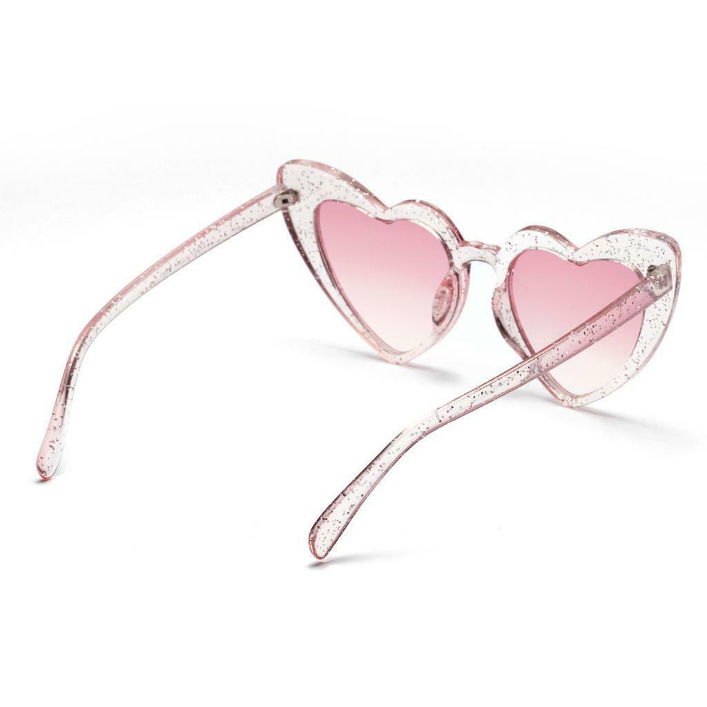 Heart Shaped Sunglasses Trendy Sun Glasses Club Eyewear Streetwear Pink