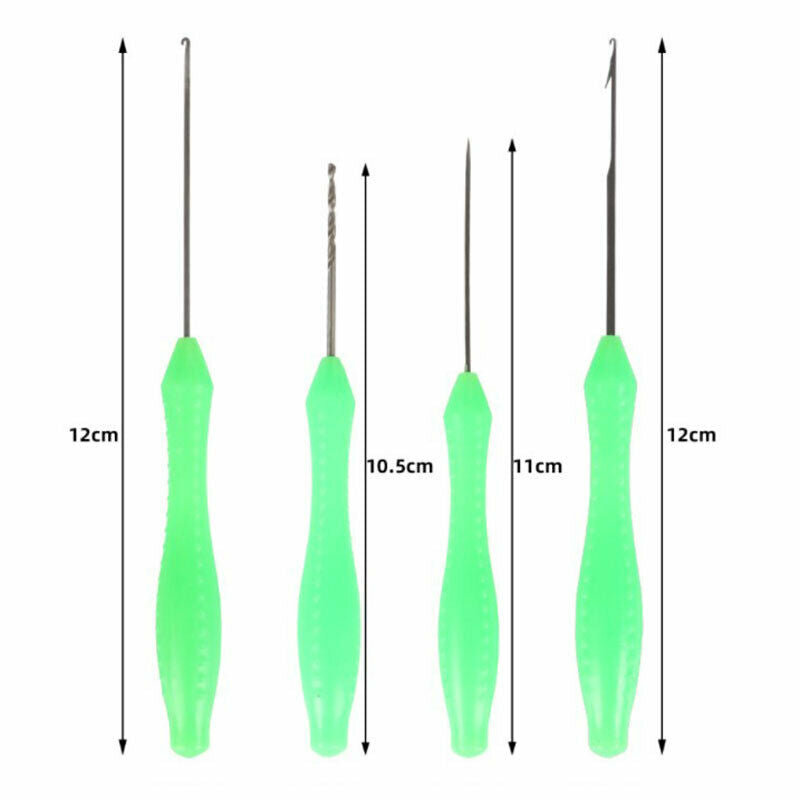 4Pcs Fishing Rigs Needle Kit Bait Fish Pellet Needle Set Hook Drill Hold.l8