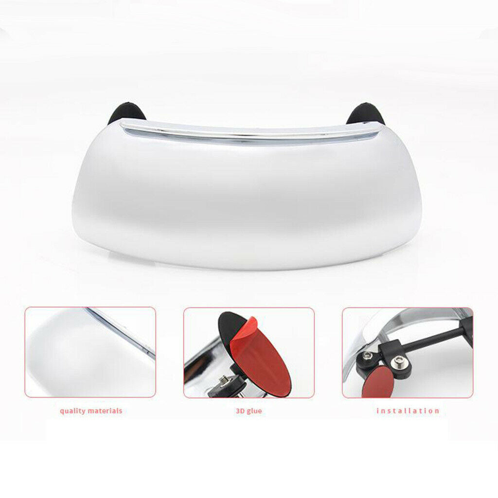 1x Universal Motorcycle Rear view blind spot Mirror 180° Wide Angle Convex