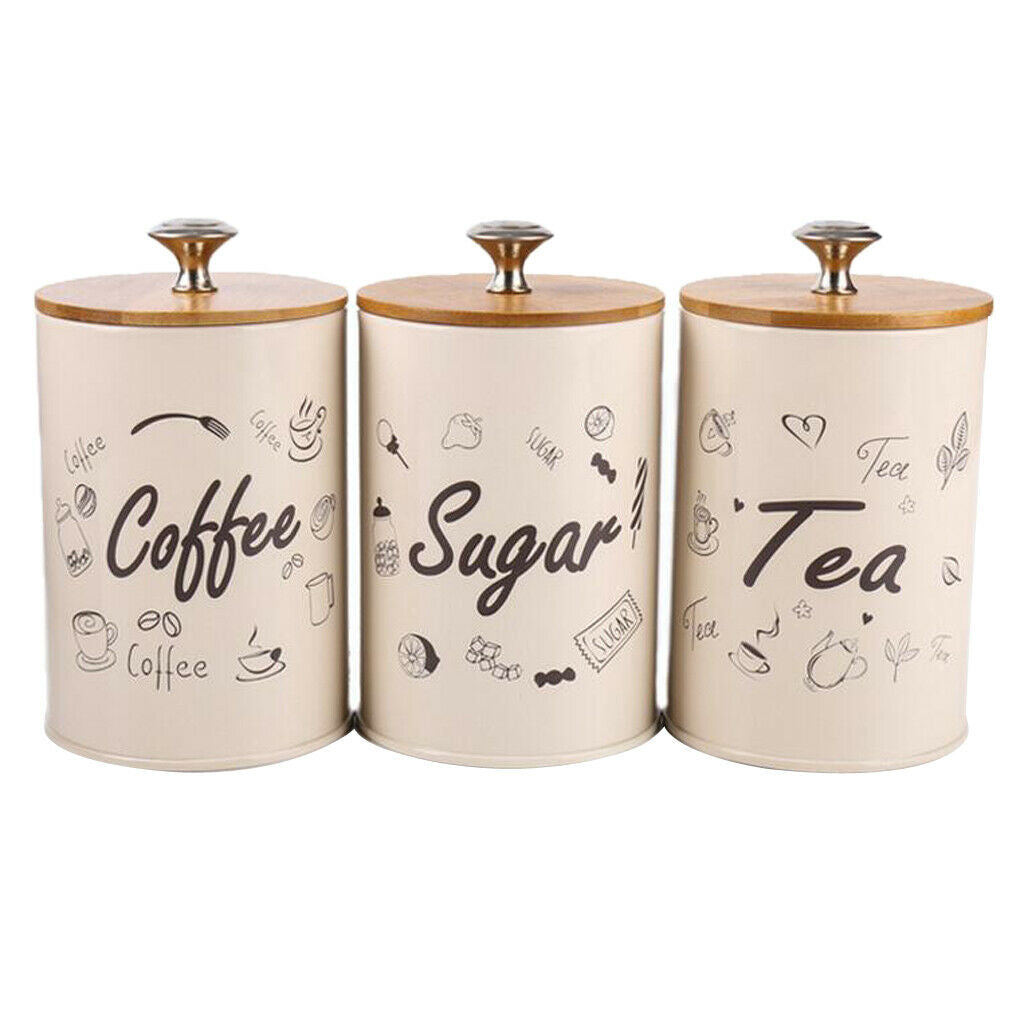 Pack 3 Pieces Sugar Bowls Muti-Functional Round Condiment Jar for Home- Spice