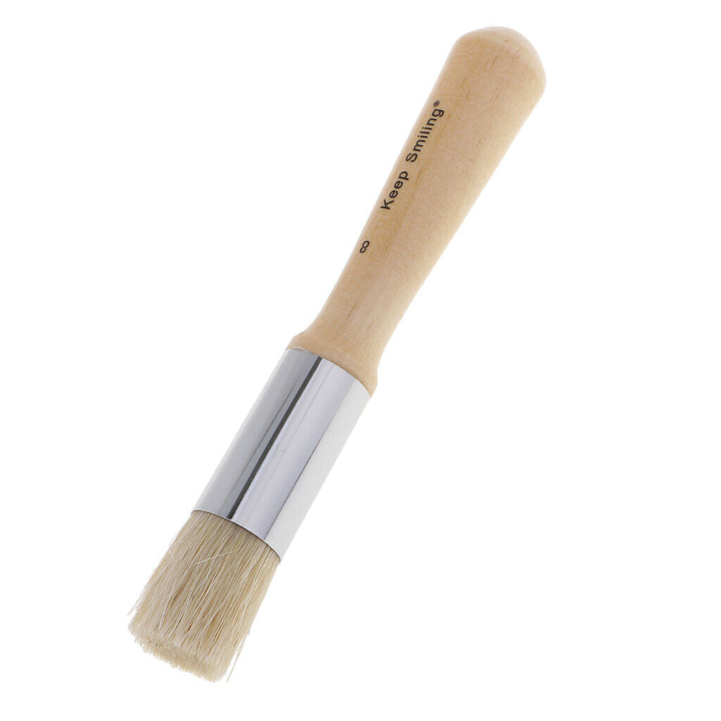 3Pcs Template 14cm/15.5cm/17cm Wooden Stencil Brush for Acrylic Oil Painting