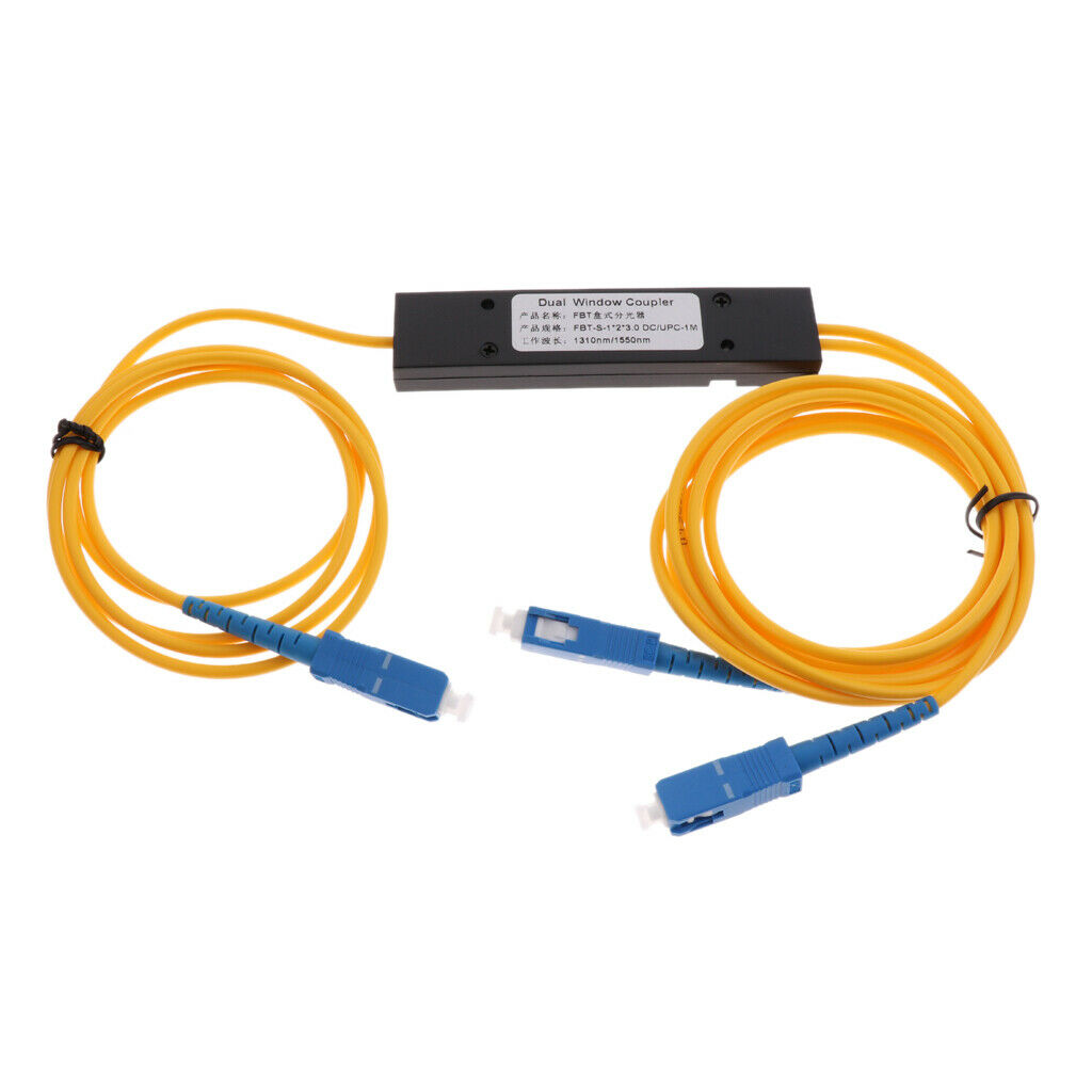 1 Pack Fiber Splitter Cable, 1310nm-1550nm SC 1 to 2 SC FTTH Fiber Splitter