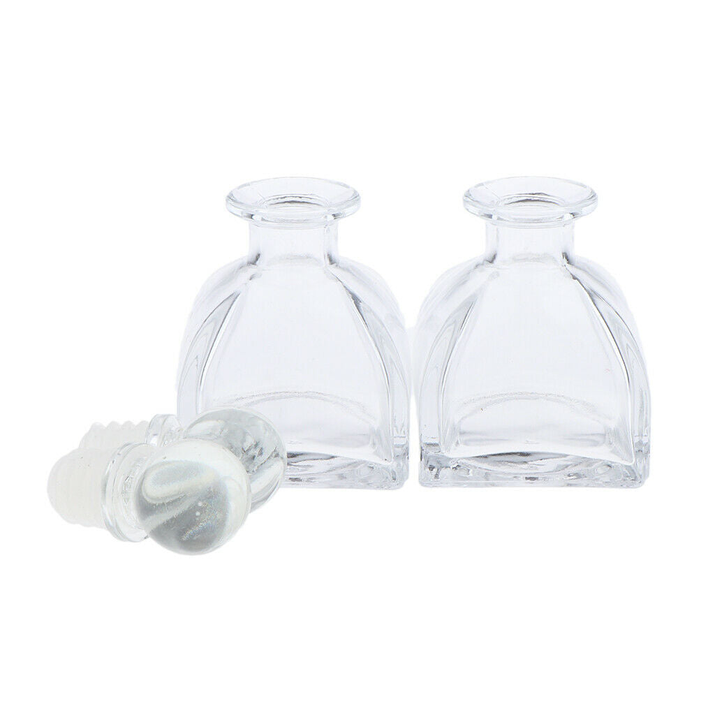 50ml Empty Glass Aroma Bottle 2 Styles Transparent Cosmetic Diffusers Bath Salts