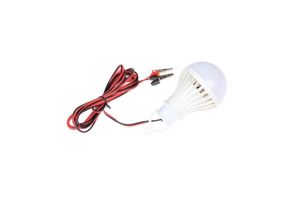 12V 5W LED bulb camping solar hunting emergency portable clip lamp Light J ul Qx