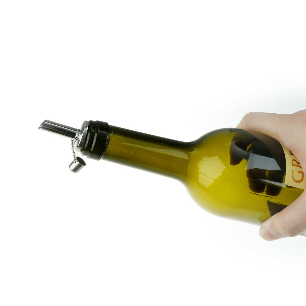 Tilt Spout Pourers with Matel Cap Lid Wine Pourer Oil Beer Bottle StopperplugBDA