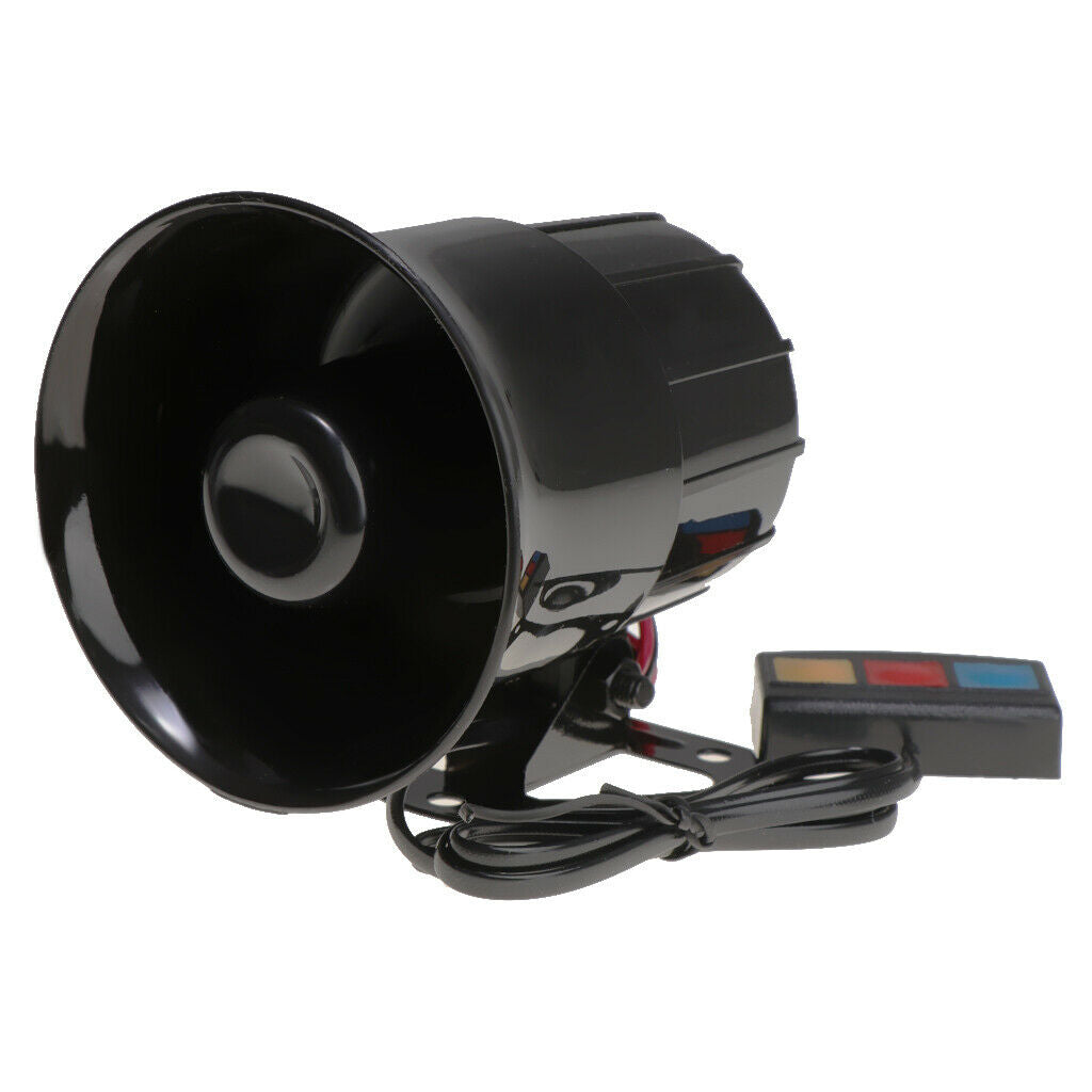 12V 30W 110dB Warning Alarm Loud Siren Horn for Car 3 Sounds Tone PA System