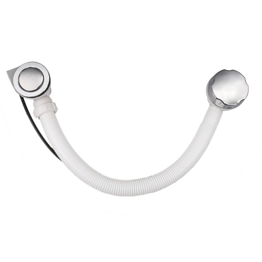 Dedicated Pop Up Bath Waste With Overflow Bathroom Kit Round Chrome @