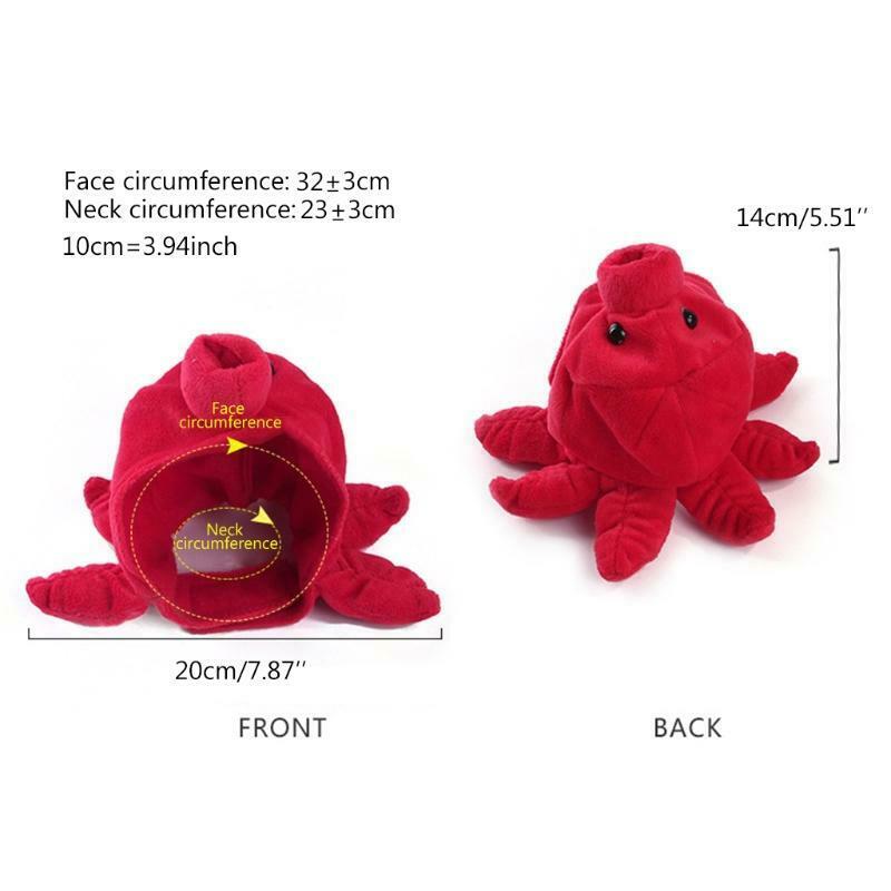 Warm Octopus Cap Pet Resizable Cute Hat Headwear for Cat Small Puppy Bunny