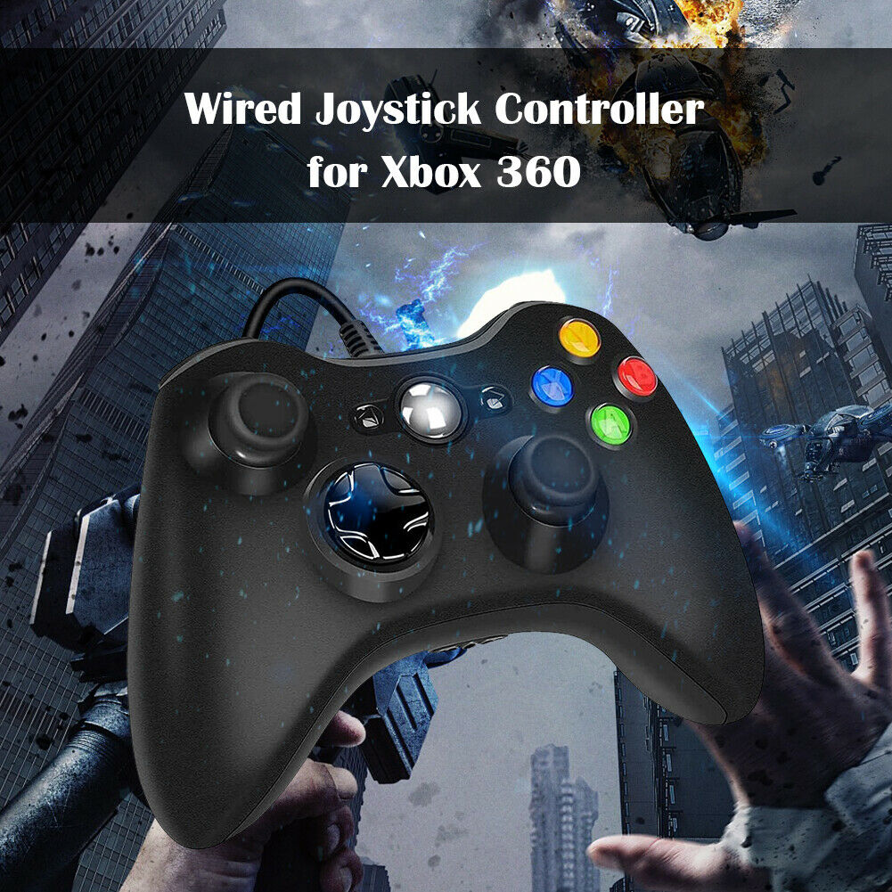 BLACK BRAND NEW USB WIRED CONTROLLER FOR MICROSOFT XBOX ONE S DESKTOP LAPTOP