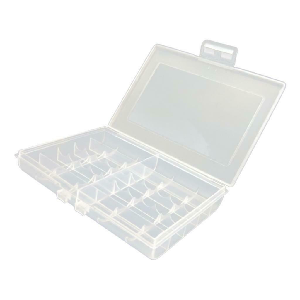 Plastic Battery Clear Storage Box 10xAAA + 4xAA Rechargeable Batteries