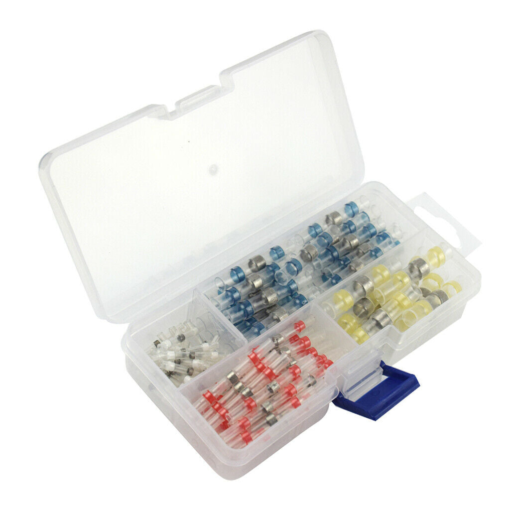 100 xWaterproof Solder Seal Heat Shrink Sleeve Wire  Connectors Set