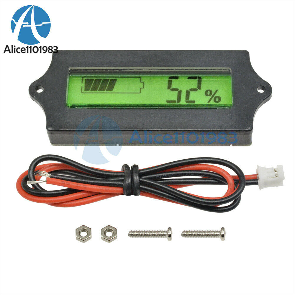 24V 1*LCD Indicator Lead-acid LiPo Battery Power Capacity Tester/Monitor/Checker