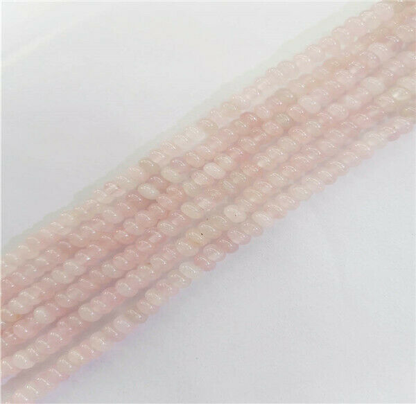 1 Strand 6x4mm Natural Rose Quartz Rondelle Abacus Spacer Beads 15.5inch HH9385