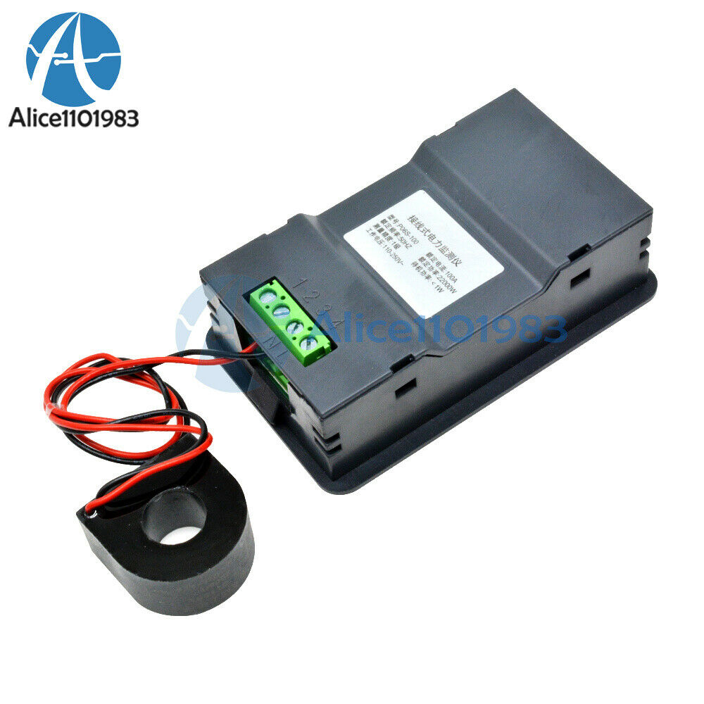AC110-250V 100A 6 in1 LCD Power Meter Voltmeter Ammeter w/ Current Transformer