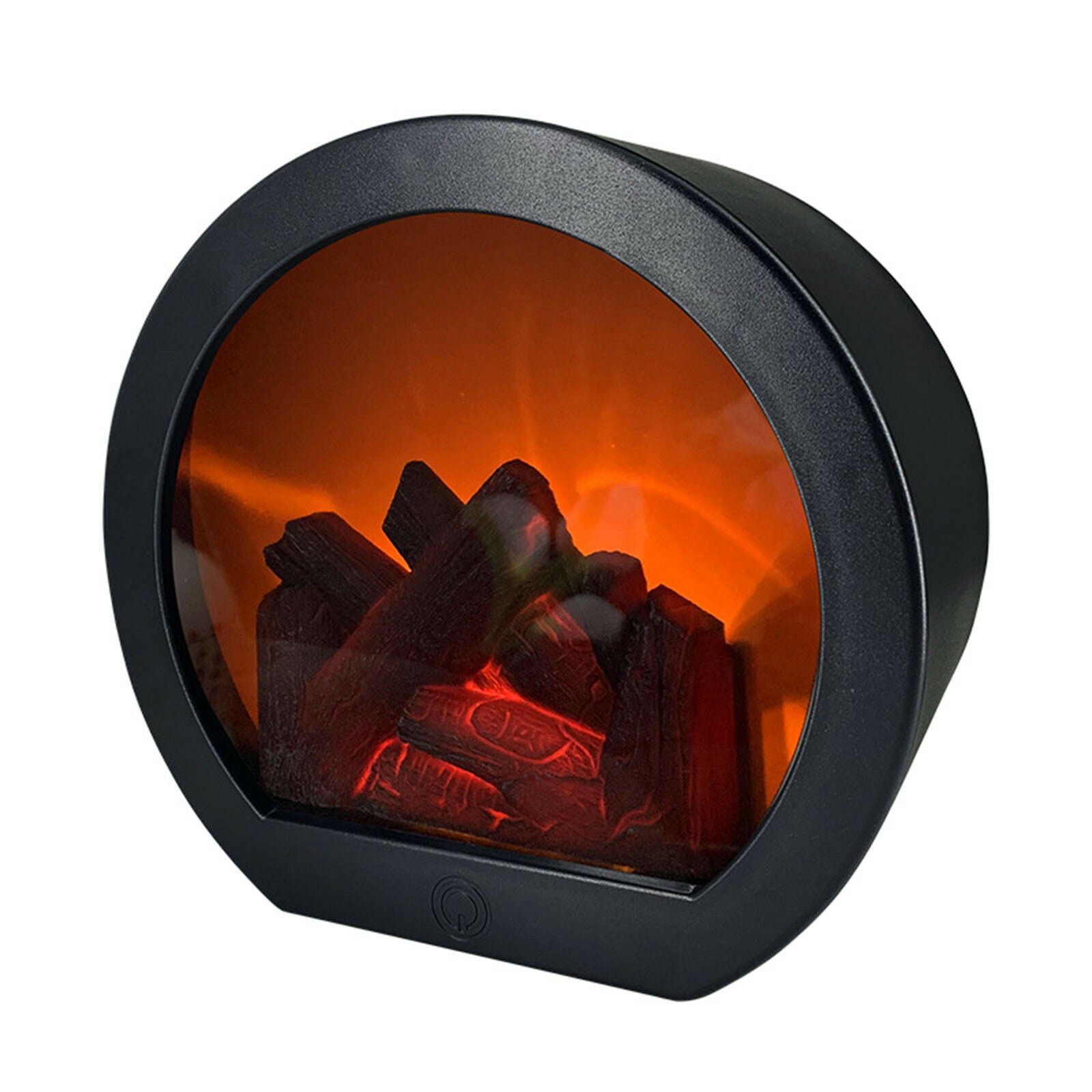 Realistic Flickering Flame LED Light Table Night Lamp Home Office Decoration