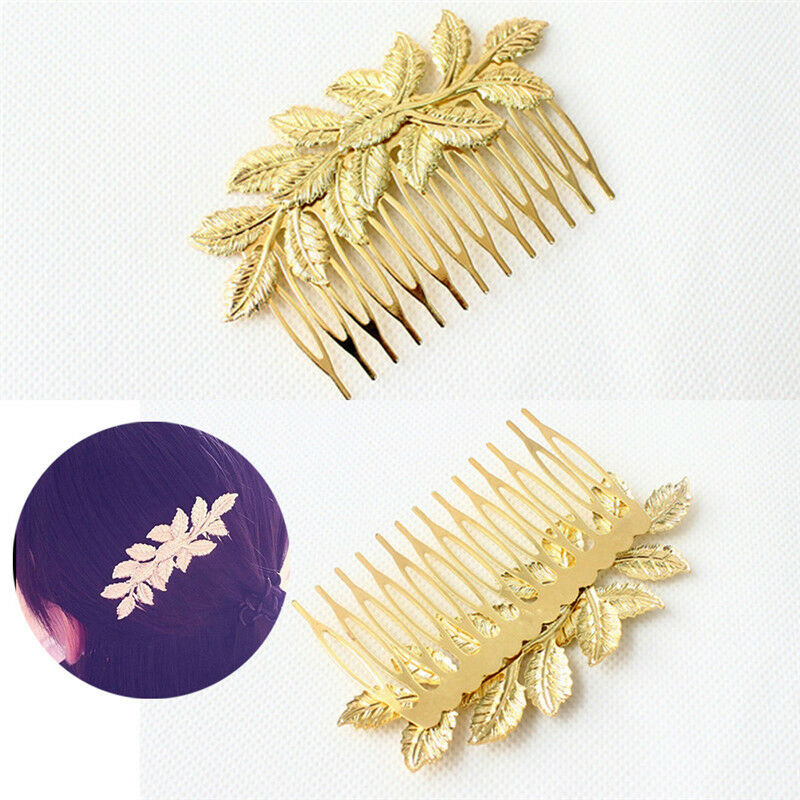 1x Women Hair Clips Hair Comb Hairpin Alloy Leaves Elegant Headband  Hot .l8