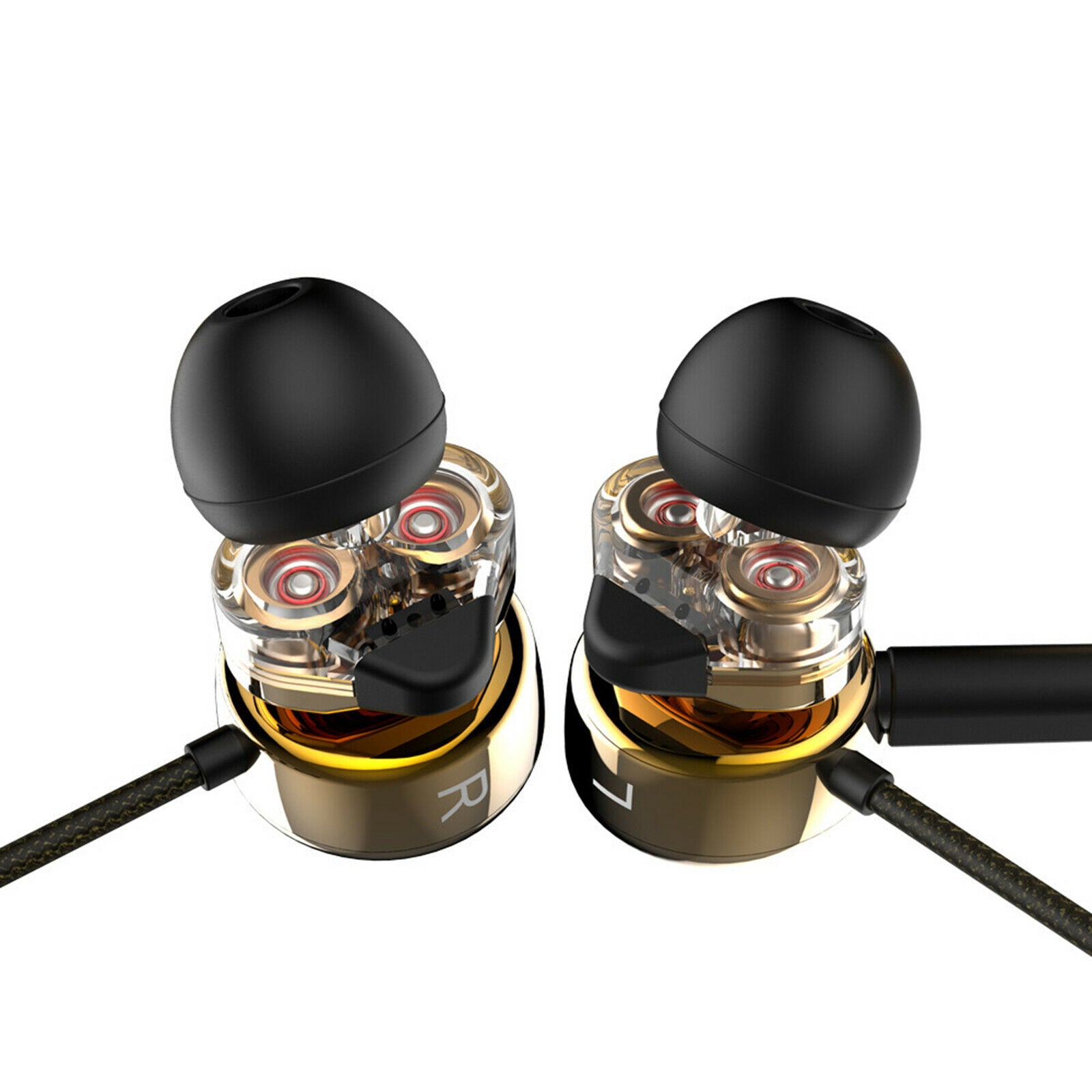Universal 3.5mm In-Ear Gaming Wired Earphone Headphones Dual Mic for PS4 PC