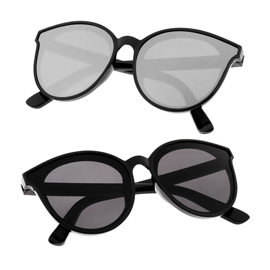 2Pcs Kids' Stylish UV400 Sunglasses Summer Pool Classic Round Sun Glasses