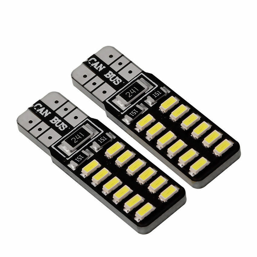 2x T10 168 194 W5W 3014 24SMD LED Canbus No Error Car Side Wedge White LED Light