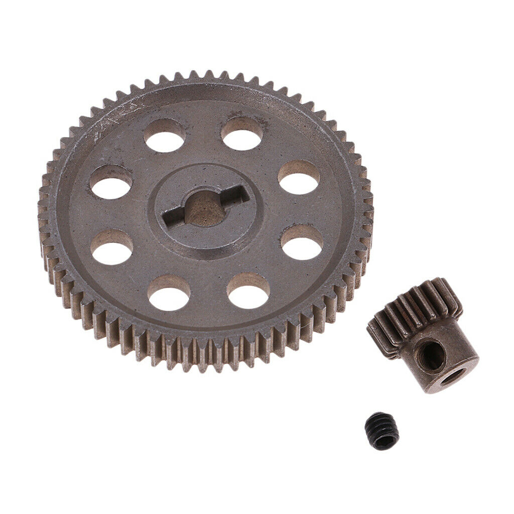 64T Metal   + 21T Engine Sprocket For RC HSP Upgrade Parts 94111
