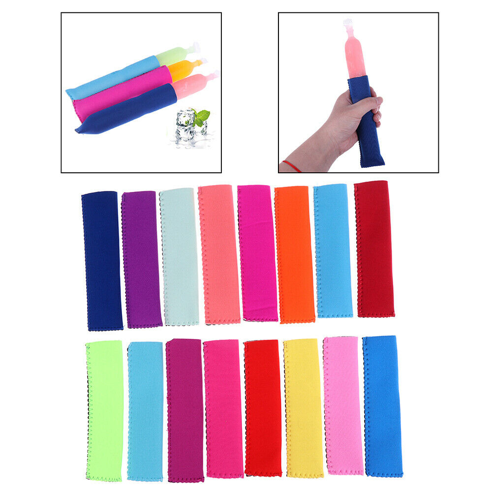 5PCS Reusable Popsicle Bags Holders Freezer Cover Ice Sleeves Antifreezing.E Lt