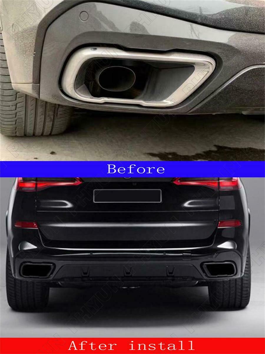 For 2019-2021 BMW X5 G05 X6 G06 X7 G07 M Sports Exhaust Pipe Cover Stickers Trim