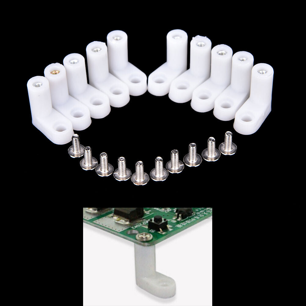 40pcs fixed plastic PCB mounting feet 20mm L type feet with Screws   EaF SJ