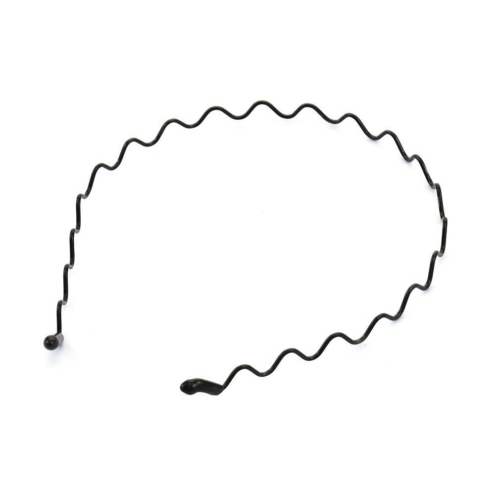 6PC Metal Men Women Sports Headband Hair Band Hoop Comb Hairbands Wave Headwear