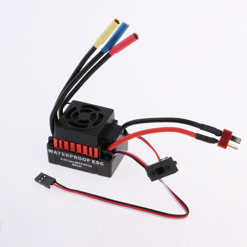 Brushless System 3900KV Motor + 60A ESC + Programming Card for 1/10 RC Car