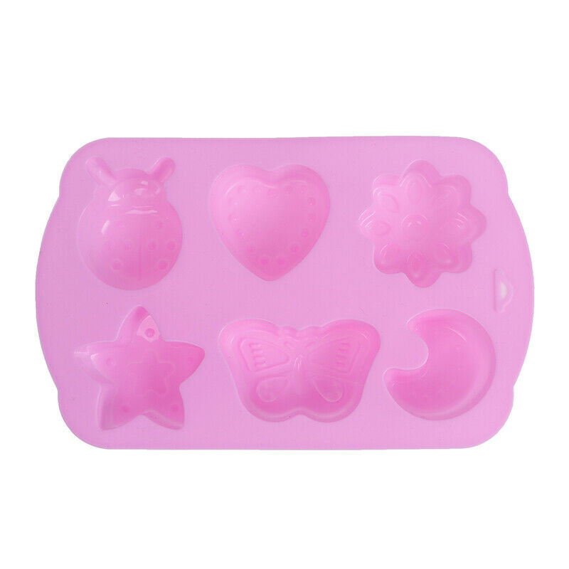 Insect Shape Mould Silicone Cake Decoration 6 Grid Multifunction Handmade.l8