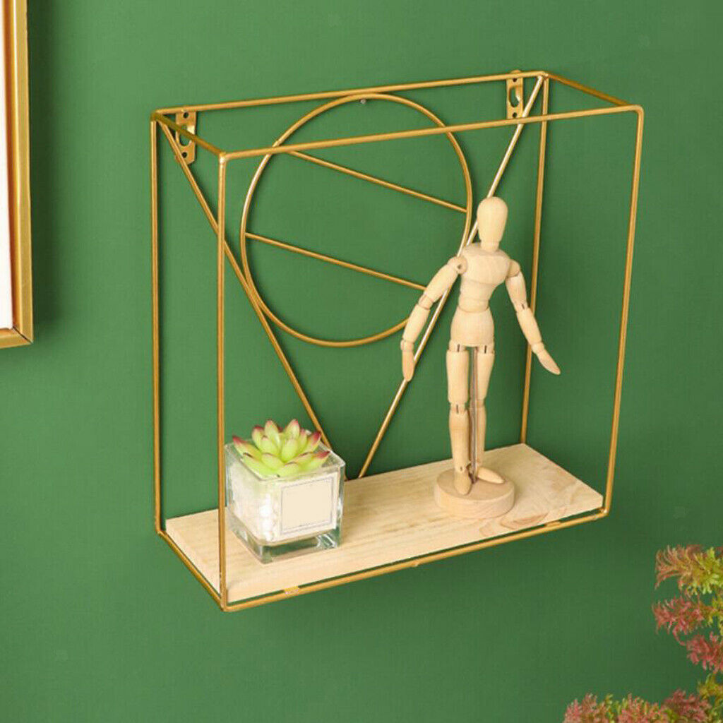 Golden Wall Hanging Storage Rack Bins Brackets f/ office club pub wall Decor
