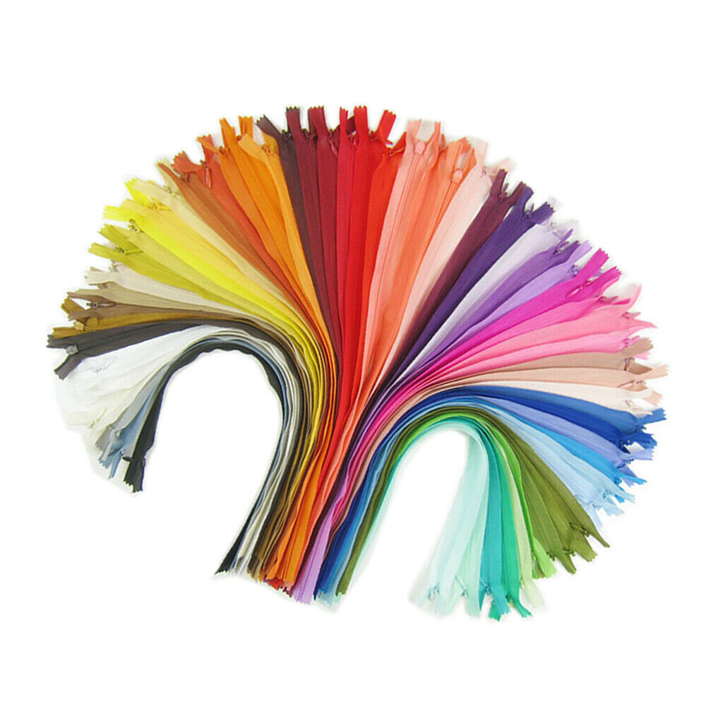 18 Pack Mixedcolor Nylon Invisible Zippers Coat Dress Bag Pillow DIY Craft