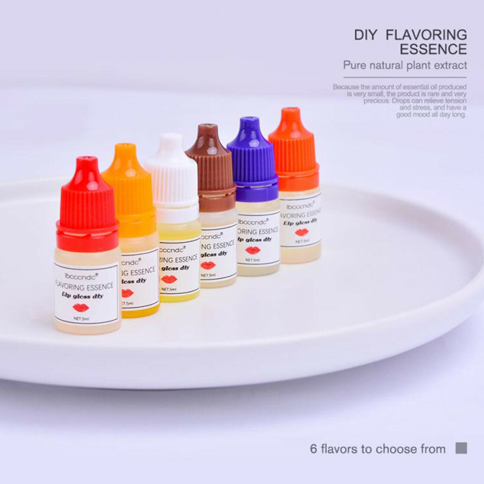 6 Pcs Flavor Essence Lip Gloss Base for Handmade Cosmetic Lipgloss DIY