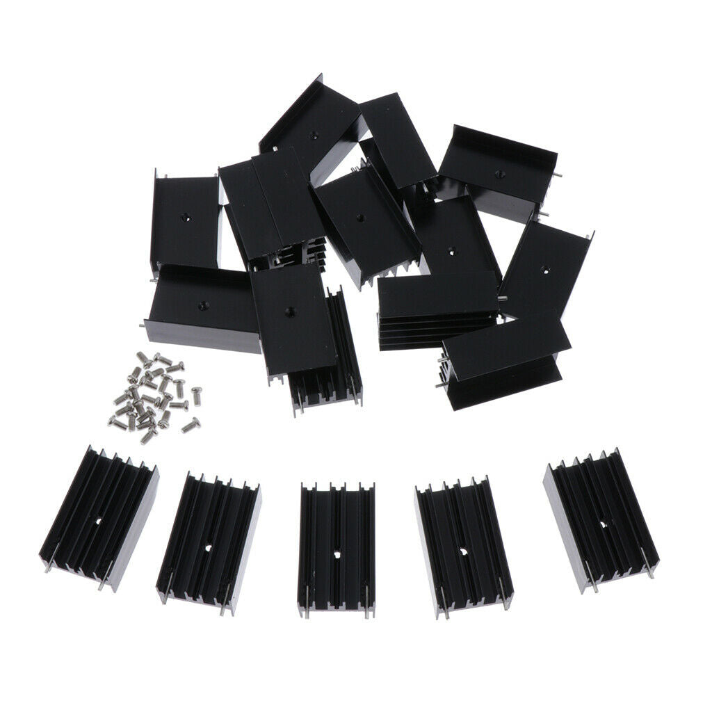 20x 24x16-40mm MOSFET Aluminium  Sink 7805 Transistor Heatsink Radiator
